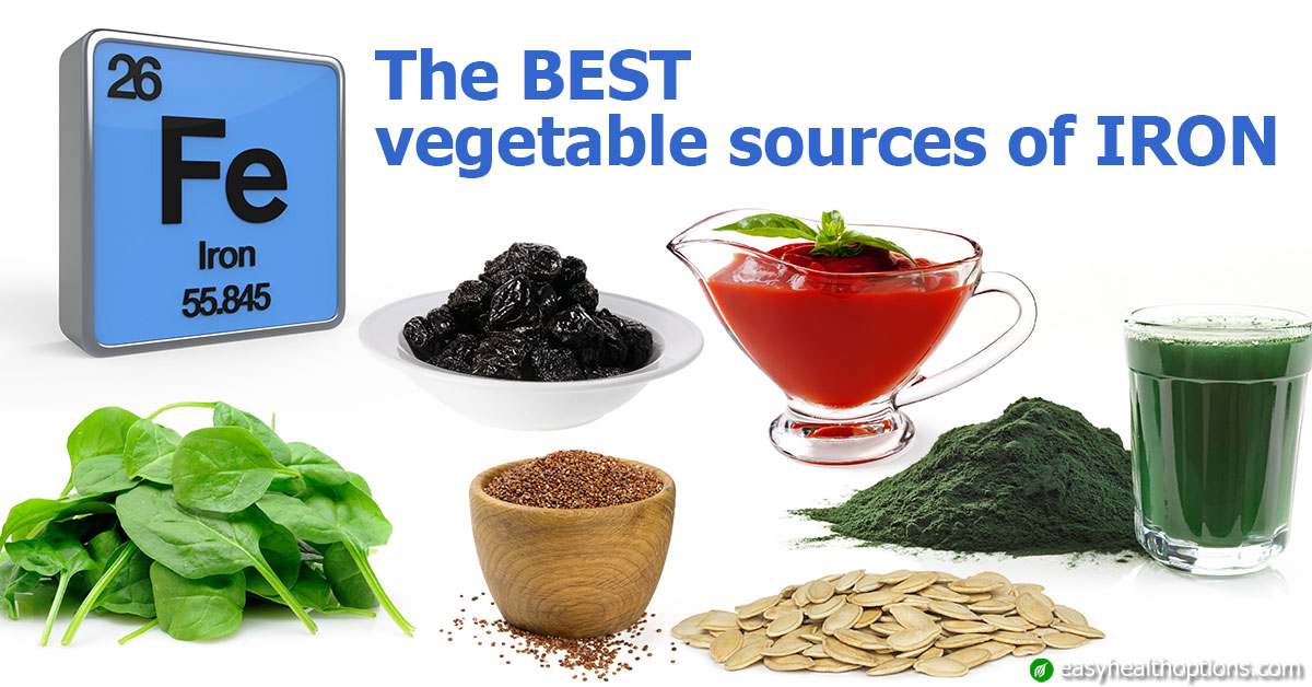 The best vegetable sources of iron (infographic) - Easy Health Options®