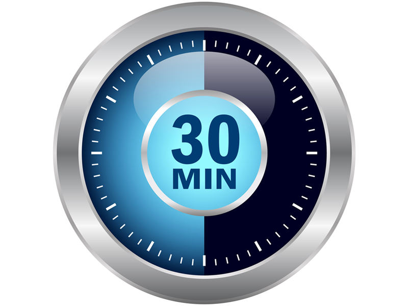 google set a 30 minute timer