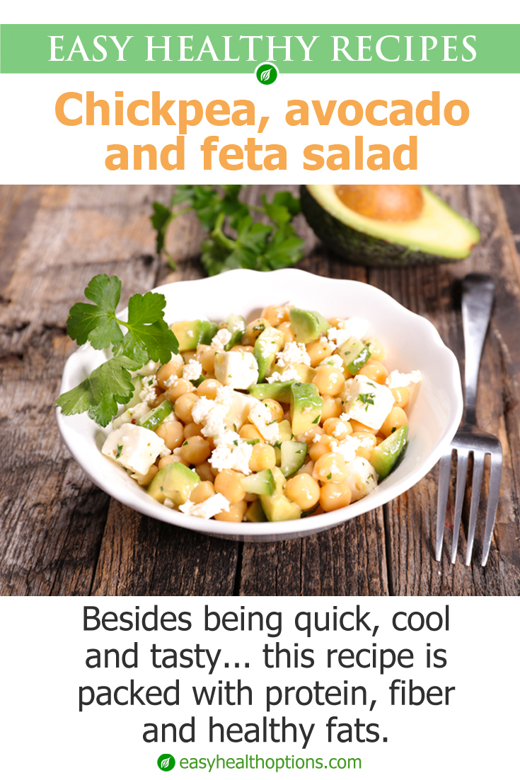 Recipe Chickpea, avocado and feta salad Easy Health Options®