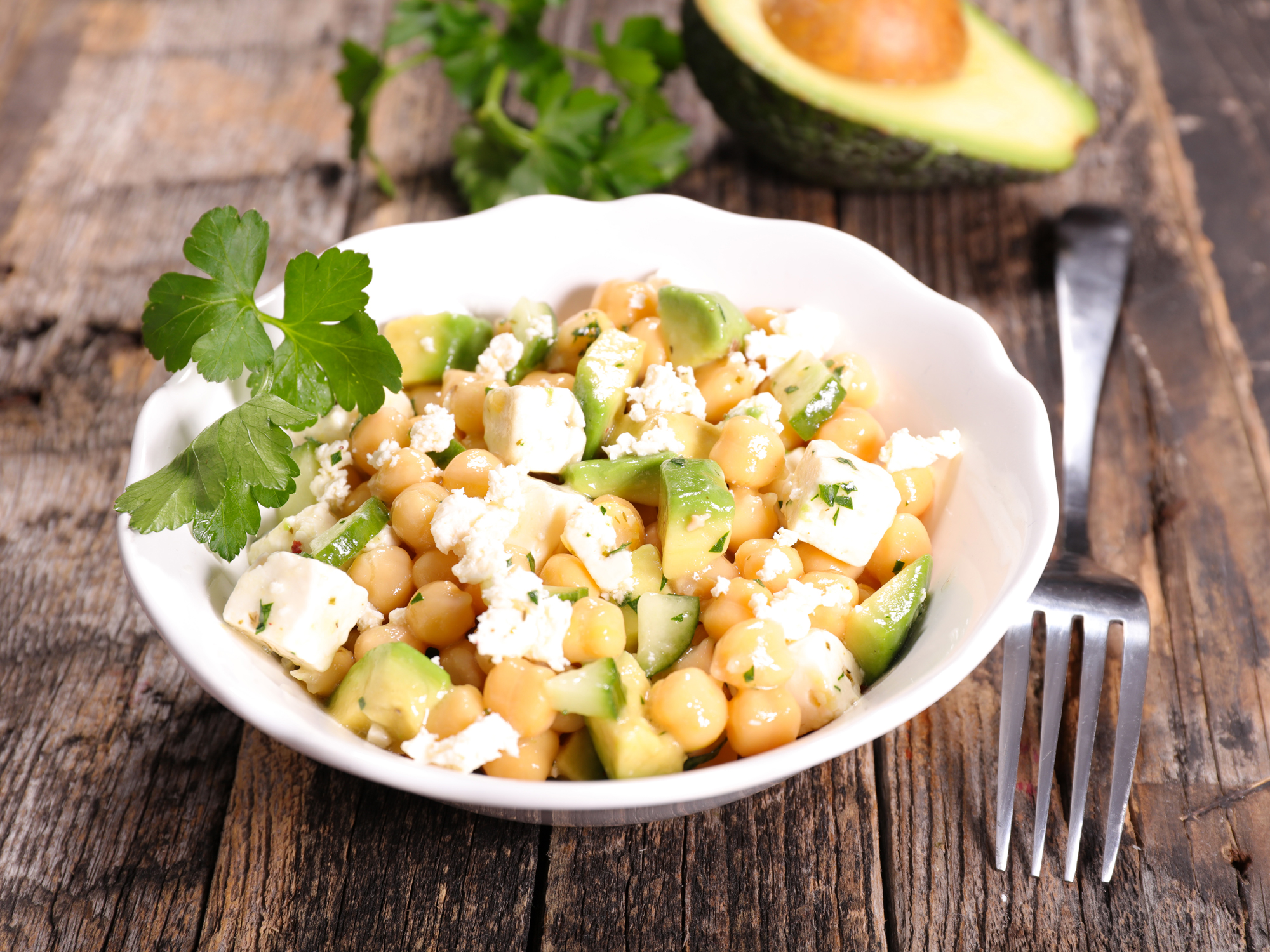 In the kitchen with Kelley: Chickpea, avocado and feta salad