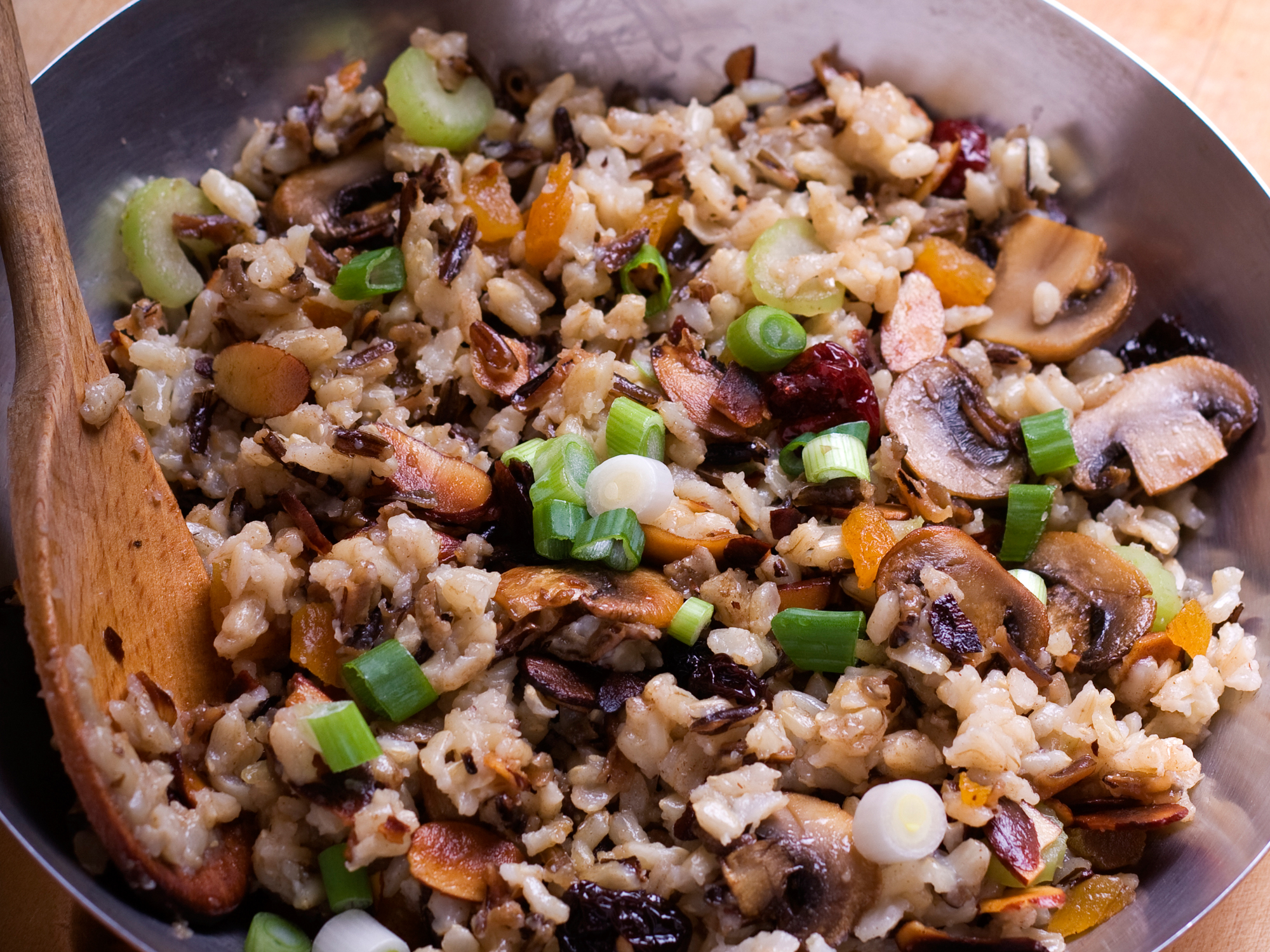 In the Kitchen with Kelley: Wild rice, almond and mushroom stuffing
