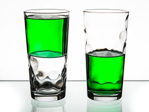 Glass half-full concept