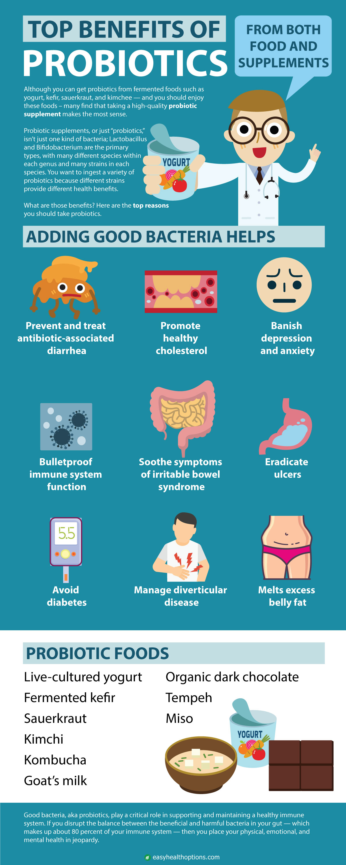 9 big benefits of probiotics [infographic]