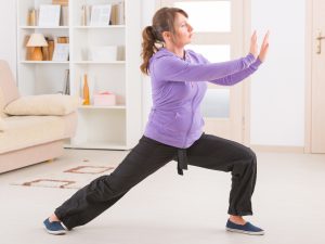 Woman doing Qigong
