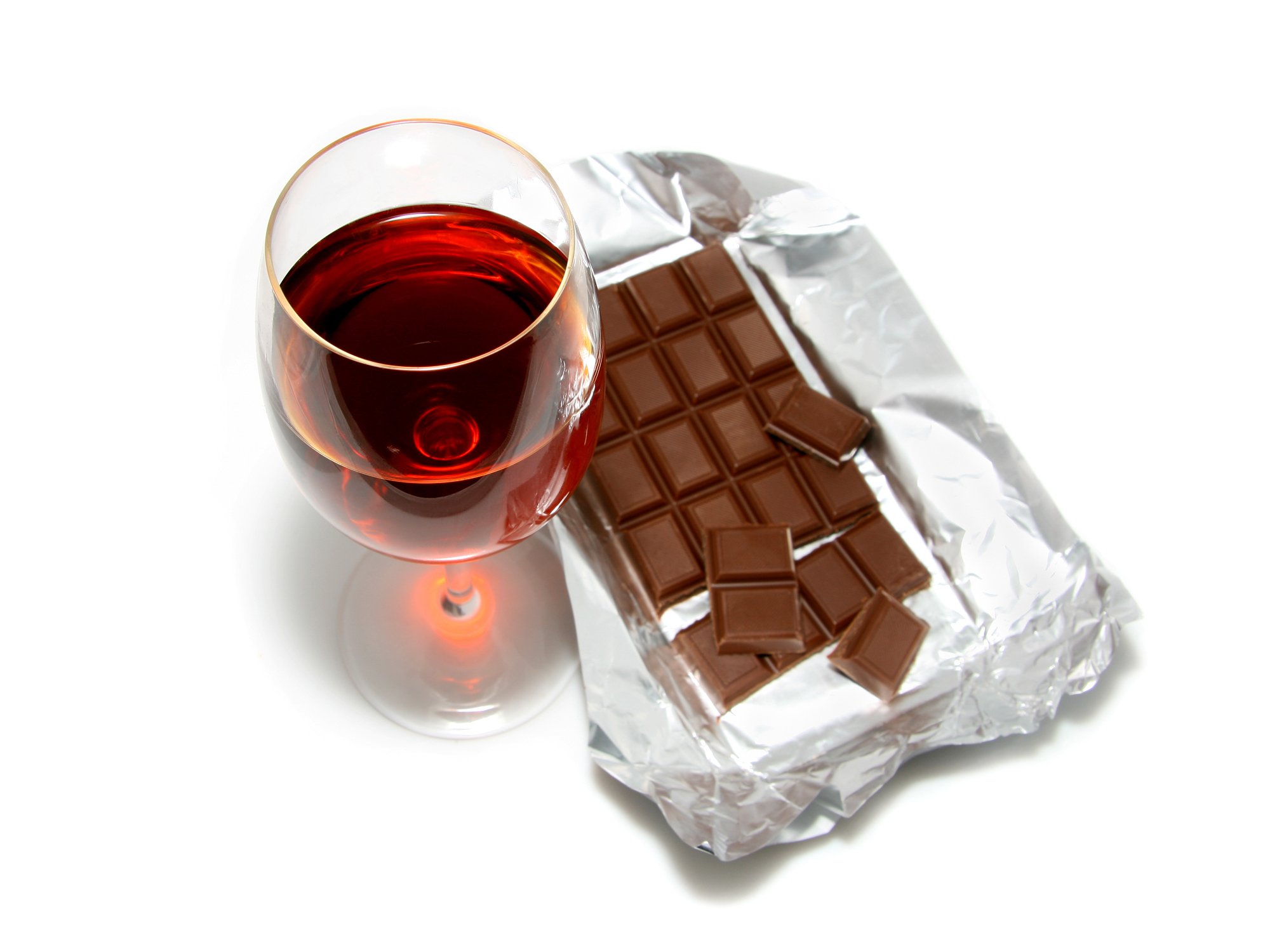 Drink wine and eat chocolate to see better