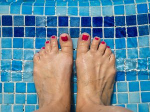 Feet in the pool