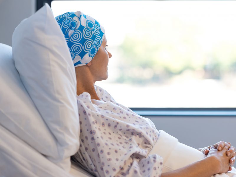 Cancer patient resting