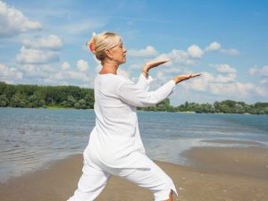 Mature woman doing Tai Chi