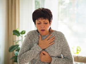 Woman with heart trouble