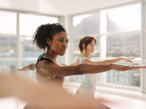 Woman doing yoga