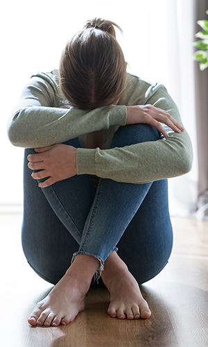 Woman suffering from depression