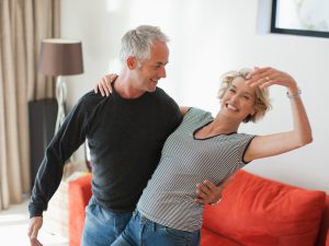 Mature couple dancing