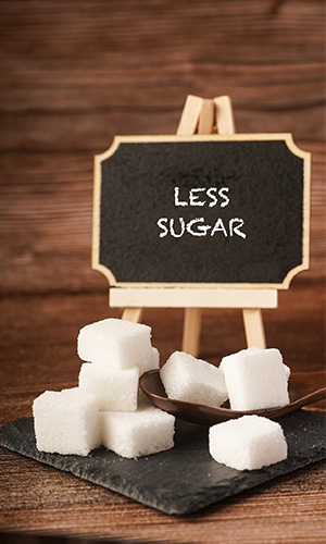 Less sugar