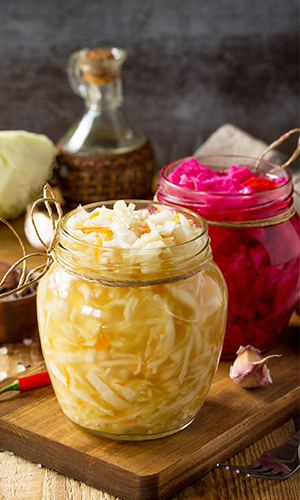 Homemade sauerkraut