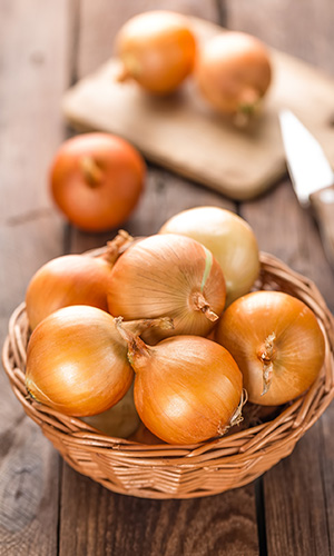 Onions are rich in quercetin