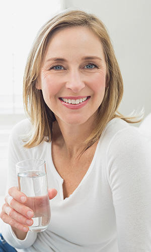 Woman drinking water