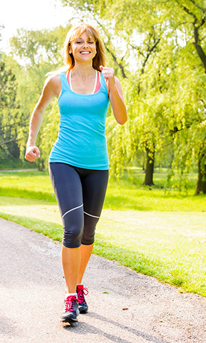 Woman exercising outdoors