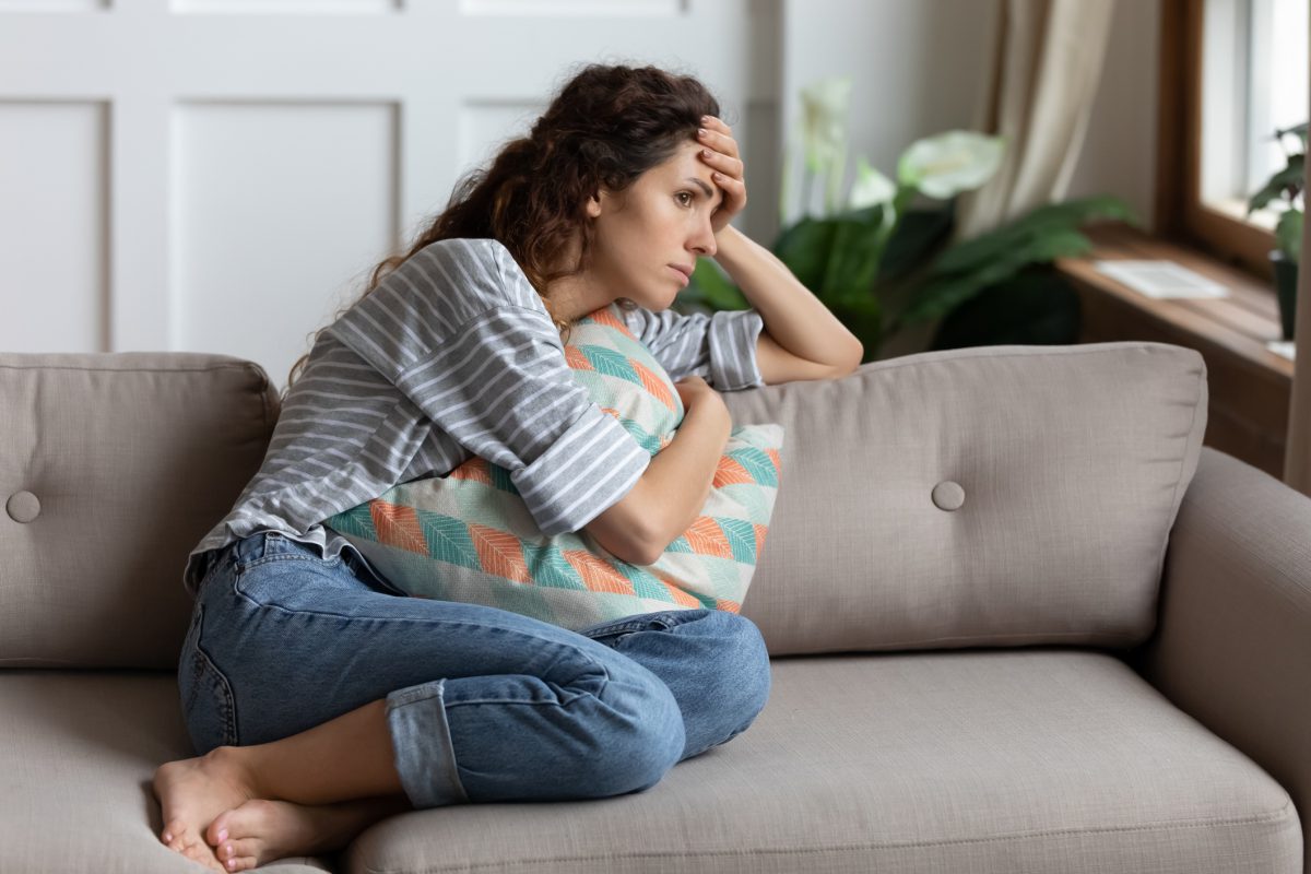Depressed, stressed woman