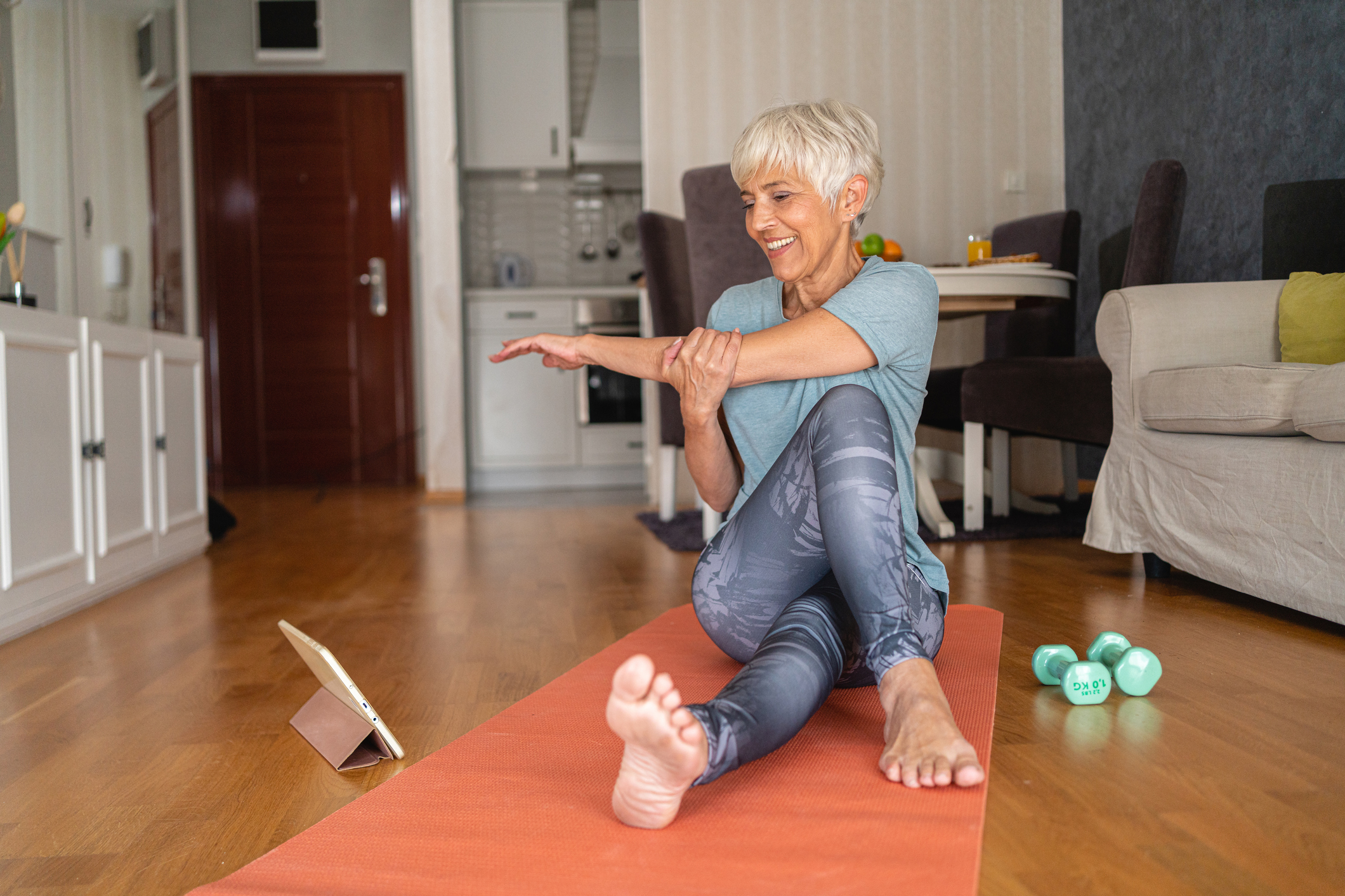 Shoulder bridge with hip dips for core, hip and leg strength